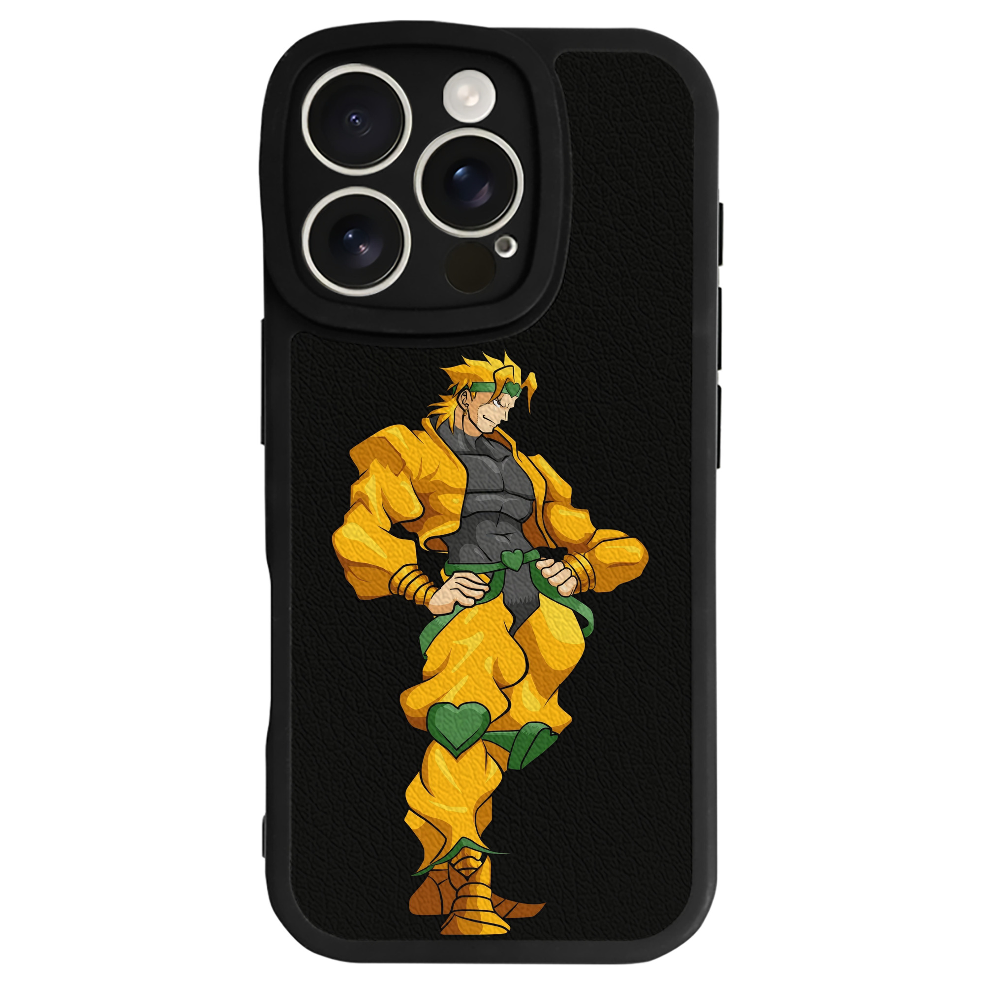 （画像用） ジョジョの奇妙な冒険 ディオ?ブランドー JoJo's Bizarre Adventure Dio Brando 【iPhone 16シリーズ対応】シリコンスマホケース（レザー調） 材質：シリコン